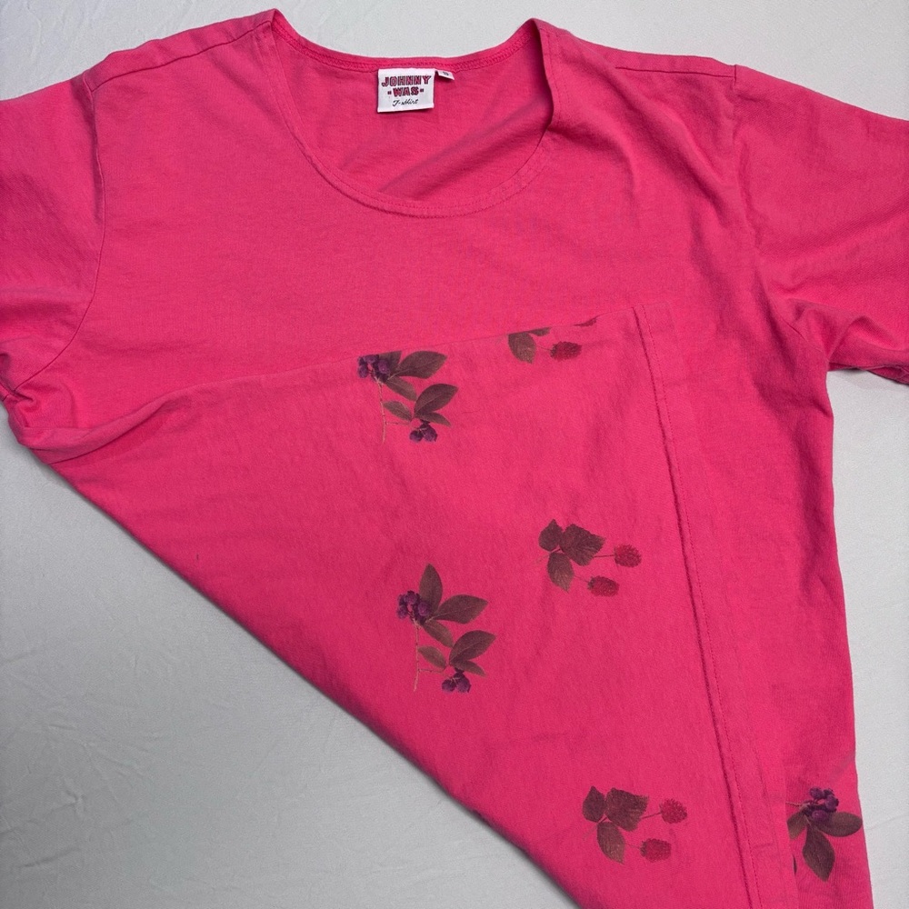 Vintage Johnny Was Pink Strawberry T-Shirt - Picture 4 of 7